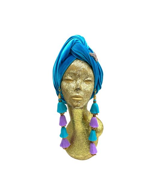 Julia Clancey Blue Azure Butterfly Dorado Turban