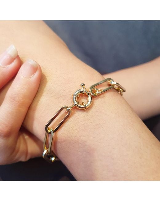 Harfi Metallic Plated Paperclip Chain Bracelet
