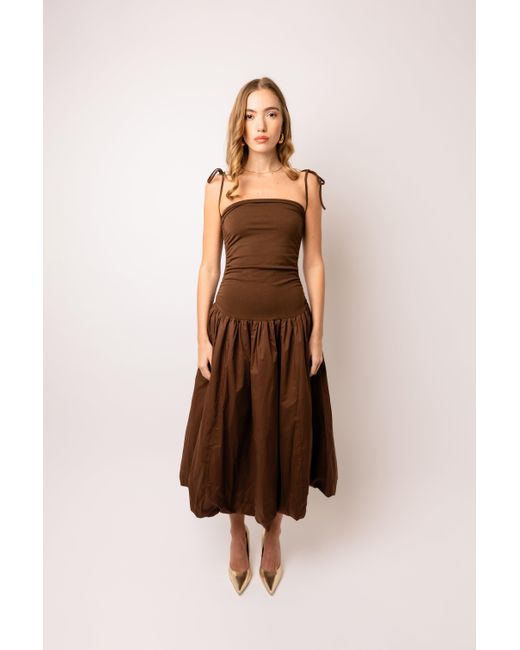 Amy Lynn Brown Alexa Chocolate Puffball Dress