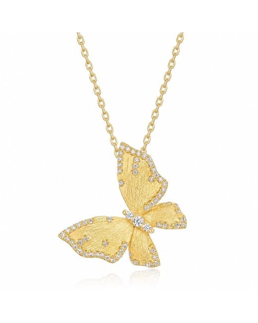 Ormiro Metallic Butterfly Reverie Vermeil Necklace