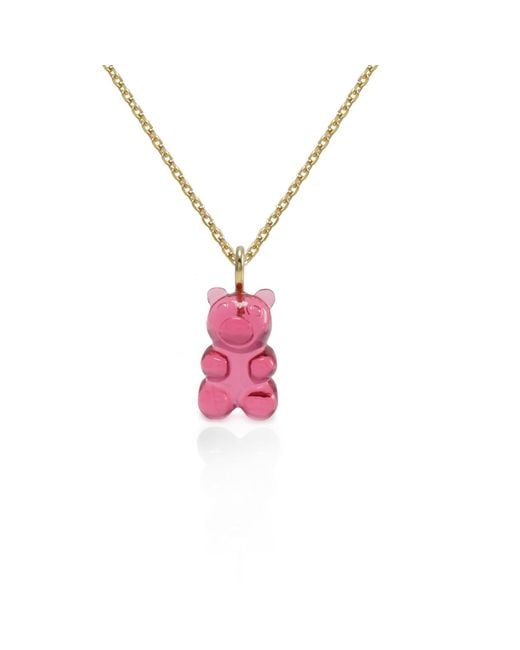 Hye Jane Jewelry Pink Berry Quartz Gummy Bear Necklace