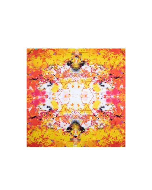 Lilia Munn Orange Mulberry Silk Scarf–