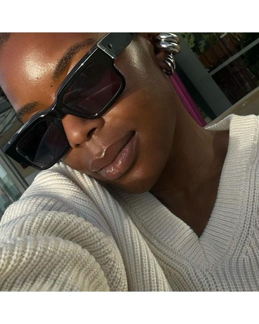 The Avantguard Black Vetiver Midnight Gloss Square Sunglasses