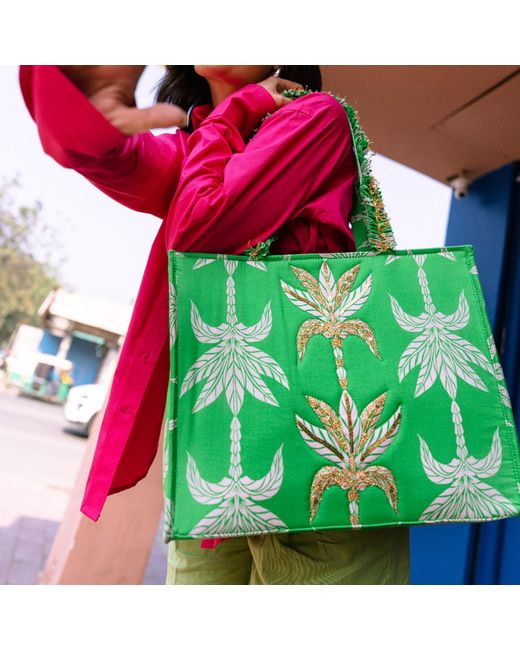 Simitri Green Goa Tote Bag