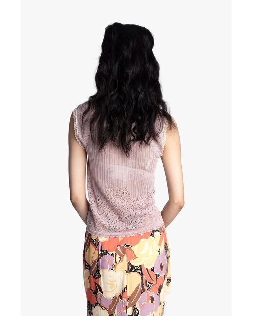 Anna Sui Pink Lingerie Lace Knit Camisole