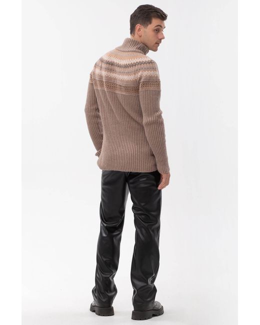 Maison Bogomil Pink Turtleneck Ribbed Long Sweater for men