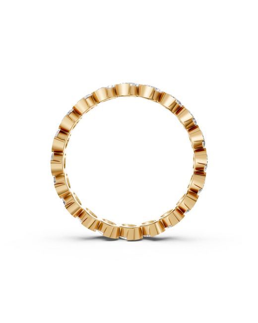 Aya Fine Jewelry Metallic Full Eternity Oval Lab Diamond Wedding Band