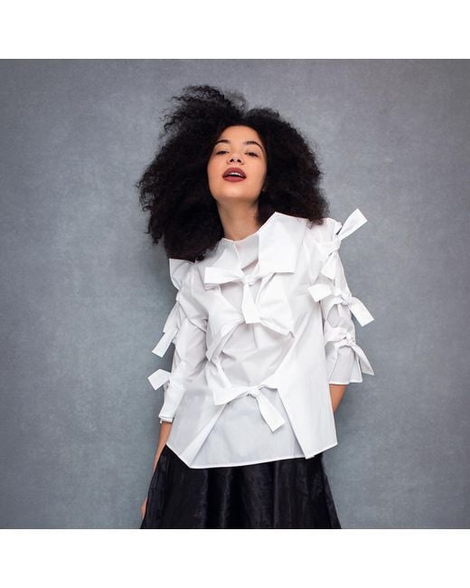 Bianca Popp White Many Ribbons Blouse