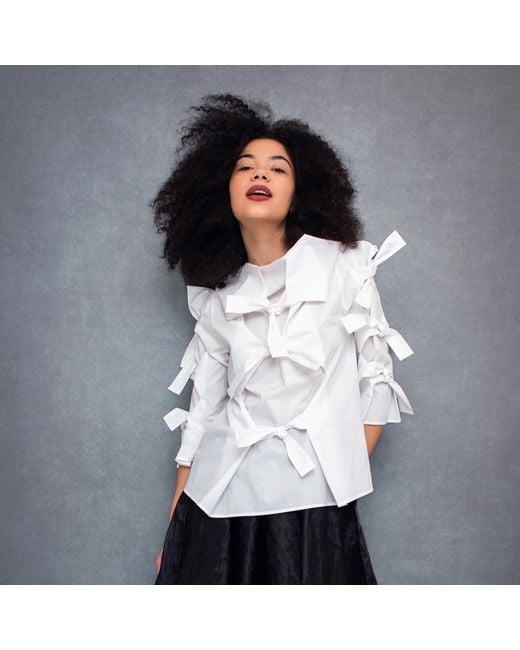 Bianca Popp White Many Ribbons Blouse