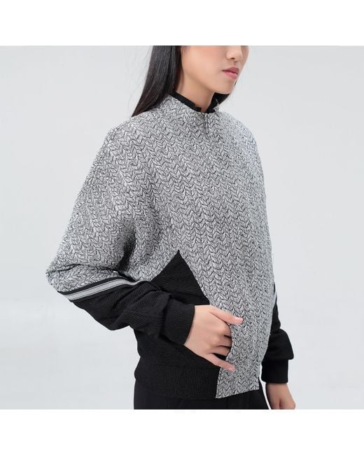 Smart and Joy Gray Bi-Color Bumper Jacket