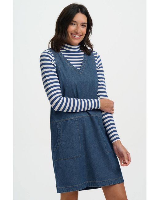 Sugarhill Blue Cecil Tunic Dress Mid Denim