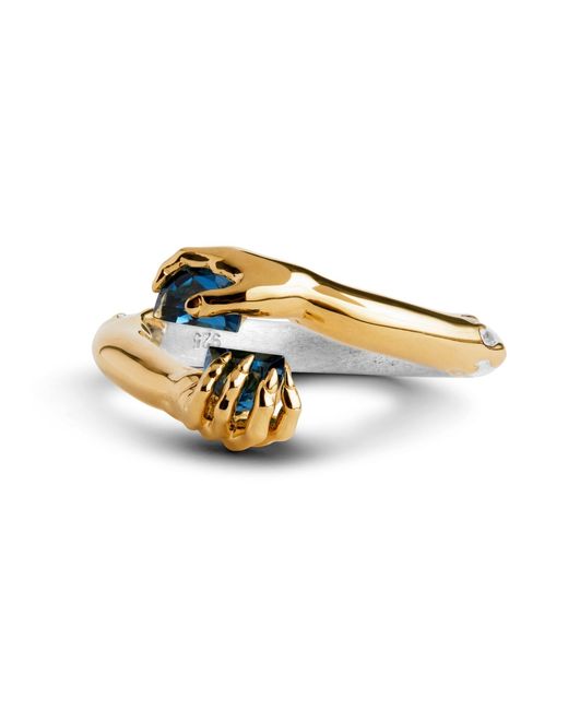 Kasun Metallic Together Ring – And Plated & Topaz