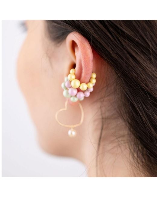 Oana Savu White Sterling & Pearls Ear Cuff