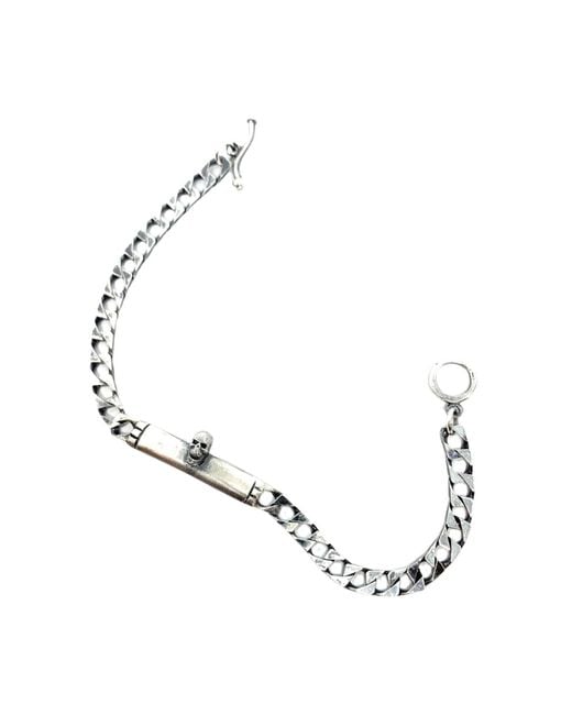 Tg-Jewellery by Tamara Gervasio Metallic Skull Flat Curb Bracelet for men