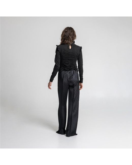 ARTISTA Gray Onix High Waisted Pleated Pants