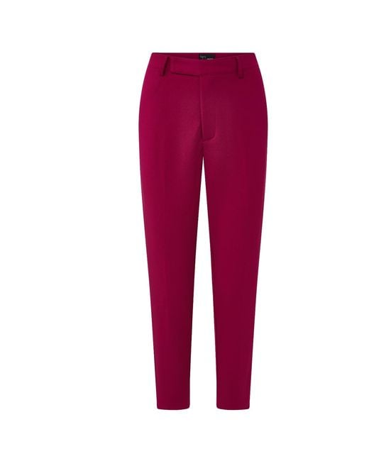 Layo G Red Cropped Fuchsia Stretch Dress Pants