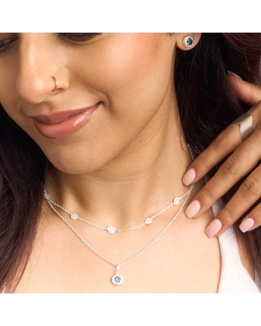 Moon London Metallic London Topaz Sterling Necklace