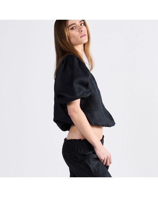 dref by d Paloma Peasant Blouse in Black | Lyst