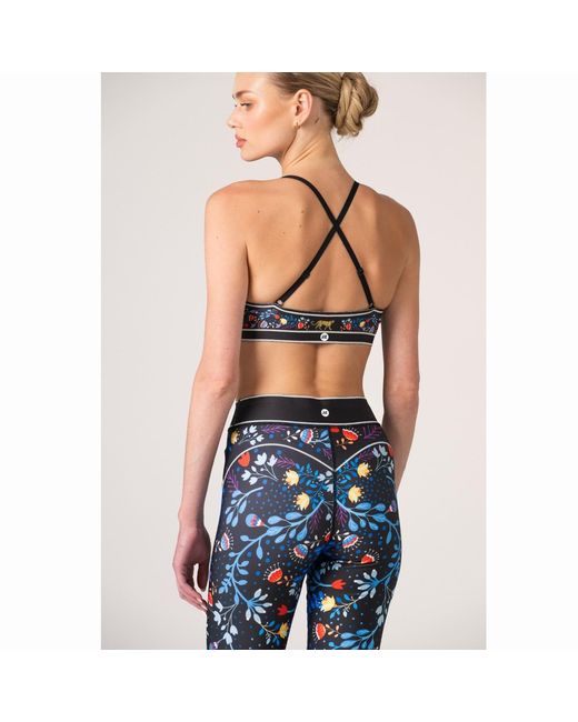 Jessie Zhao New York Blue Amazon Rainforest Sports Bra