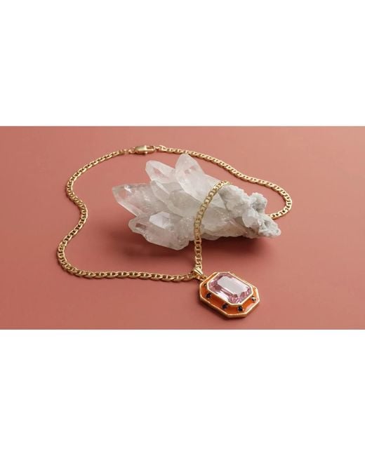 By Virgo Brown Gemma Rosa Necklace