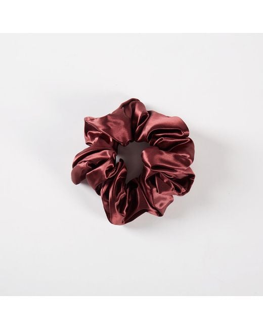 Soft Strokes Silk Red Pure Mulberry Silk French Scrunchie Set Of Five