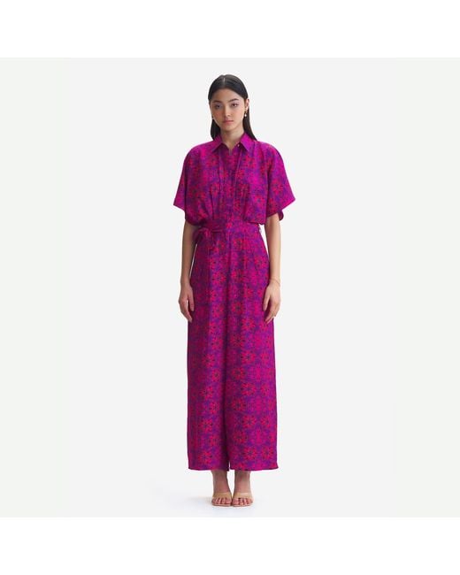 Emma Wallace Purple Shay Jumpsuit -Kaleidoscope Print