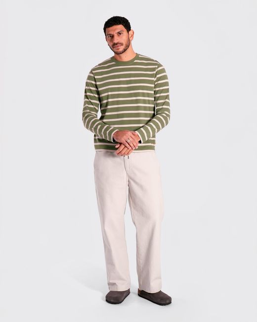 Far Afield Green Breton Stripe T-Shirt for men