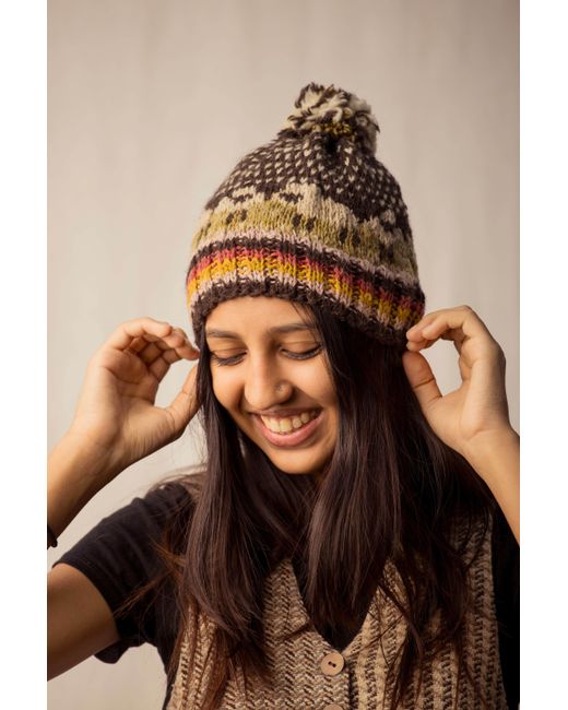 Charkha & Loom Brown Sheepish Beanie