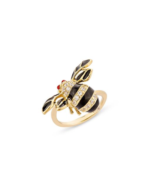 SALLY SKOUFIS Metallic Queen Bee Midi Ring With Made Cz Diamond Stimulant