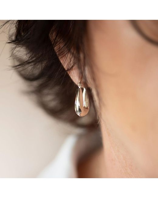 FV Jewellery Metallic Bijoux U Hoop Earrings