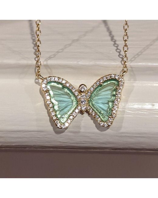 KAMARIA Blue Mini Butterfly Necklace