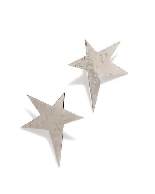 Jaredjamin White Shooting Star Clip On Earrings