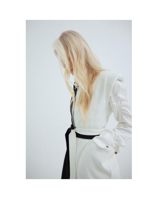 Julia Allert Black Neutrals Fashion Midi Dress With Belt And Bold Shoulders – & Ivory
