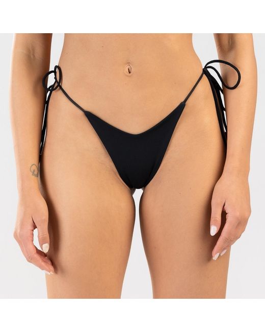 ANTONINIAS Black Molly Double Layered Seamless Bikini Bottoms