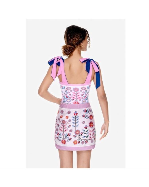 Jessie Zhao New York Pink Swim Cover Up Skirt- Garden