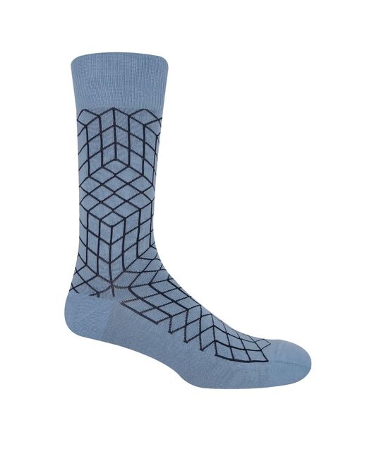Peper Harow - Made in England Blue Puzzle Socks – Bundle for men