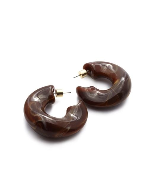 Hye Jane Jewelry Brown Rena Marbled Resin Earrings