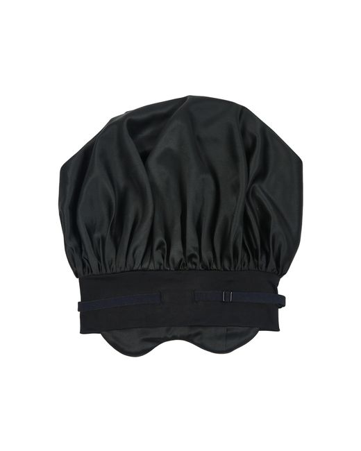 St Cayman Black Ibonnet Adjustable Satin Hair Bonnet Eye Mask With Gel Insert