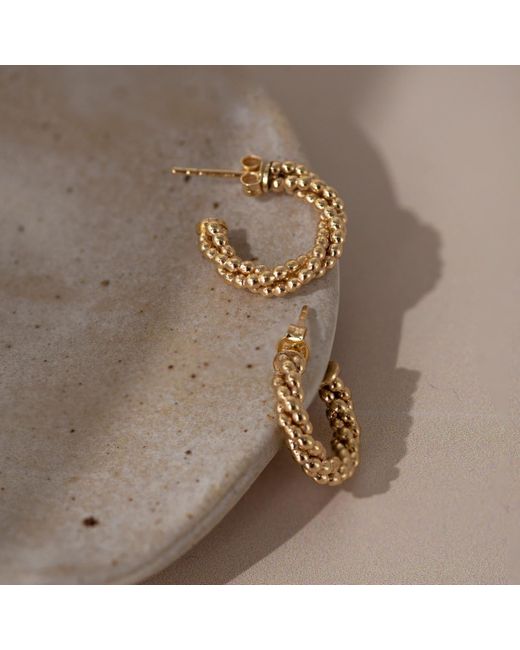Dainty London Metallic Barnacle Huggie Hoop Earrings