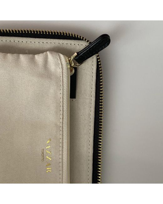Nazzar Black Neutrals Leather Jewelry Organizer Case