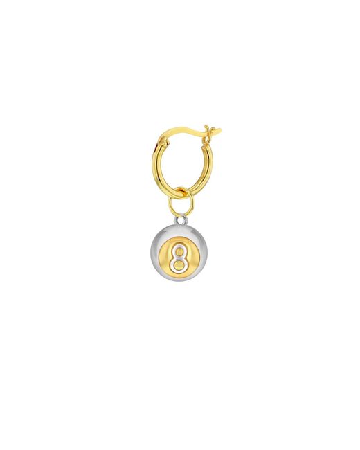True Rocks Metallic 2-Tone 18Kt-Plated & Sterling Mini 8 Ball Pendant On Chain for men