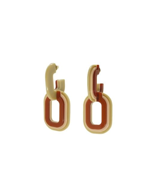Gissa Bicalho Multicolor Acrylic Handmade Earring Elos Layer/ Topaz