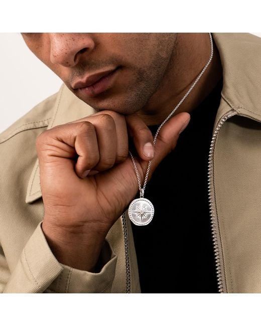 Dower & Hall Metallic Diamond True North Necklace for men