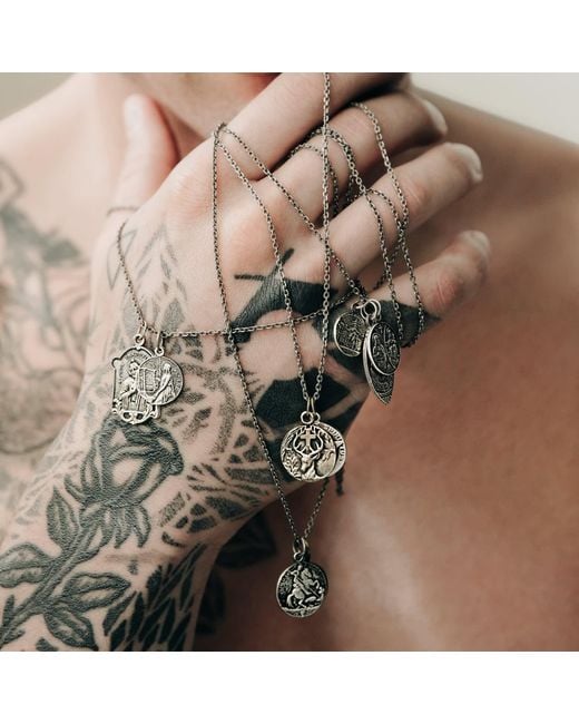 Cartography Metallic Paradise Saints Of Travel Necklace for men