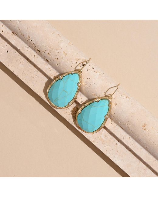 Rare Matters Jewelry Blue Timeless Nature's Beauty Teardrop Earrings