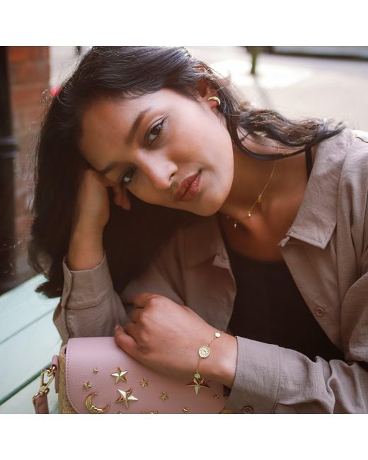 Luna Charles Metallic Alena Sun Coin Bracelet