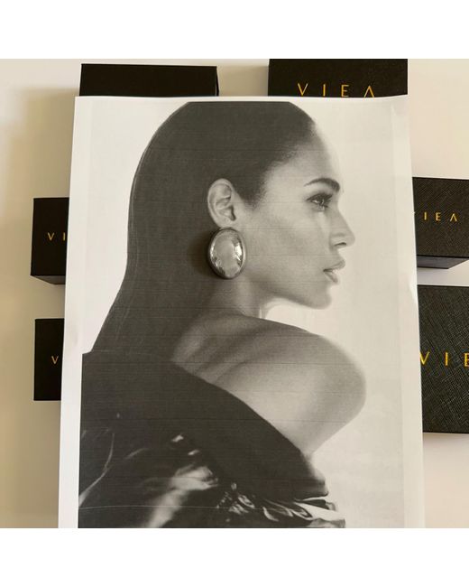 VIEA Gray Mona Dome Earrings