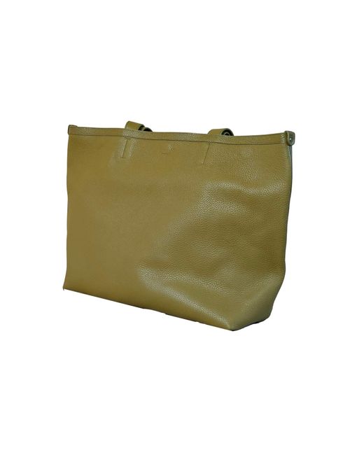 godi. Green The Eva Handmade Leather Tote Bag