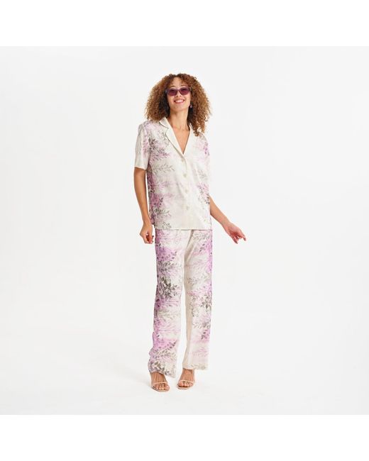 Lalipop Design Pink Soft Touch Stretch Straight-Leg Pants