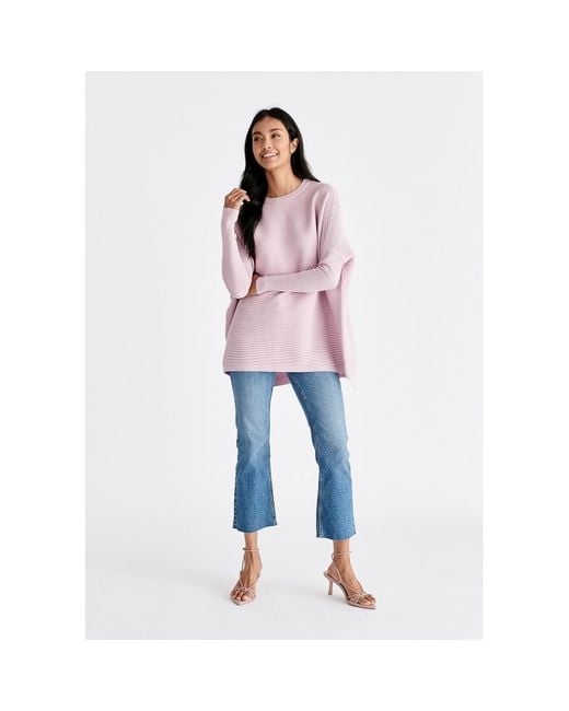 Paisie Pink Ribbed Jumper